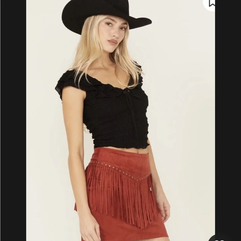 FREE PEOPLE WOMEN'S LOVE YOU MORE TEE M OB1999091 Black